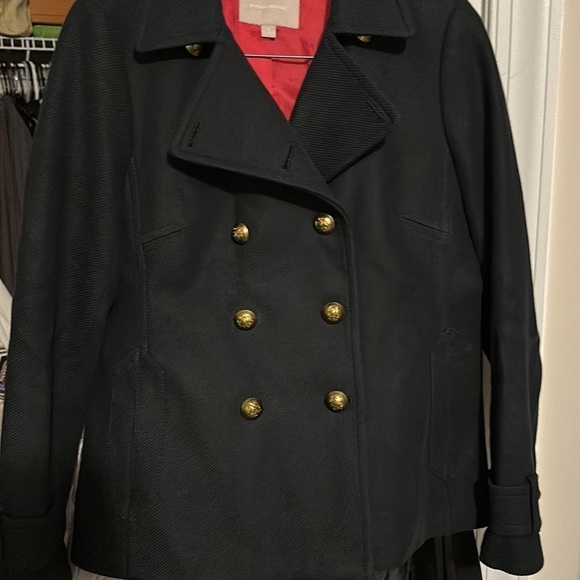 Banana Republic Classic Navy Pea Coat NWOT - Picture 6 of 12